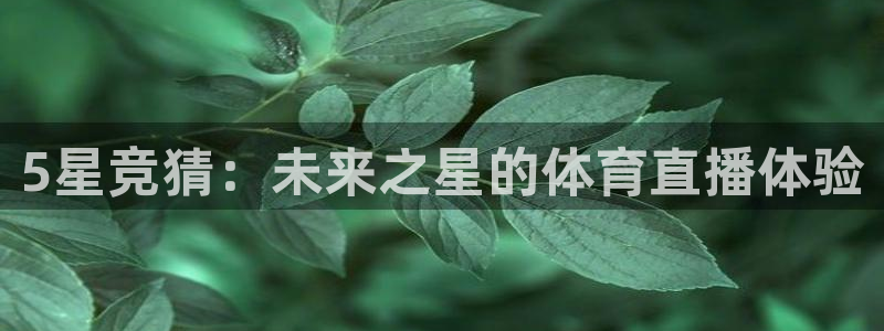 球神直播免费体育直播：5星竞猜：未来之星的体育直播体验